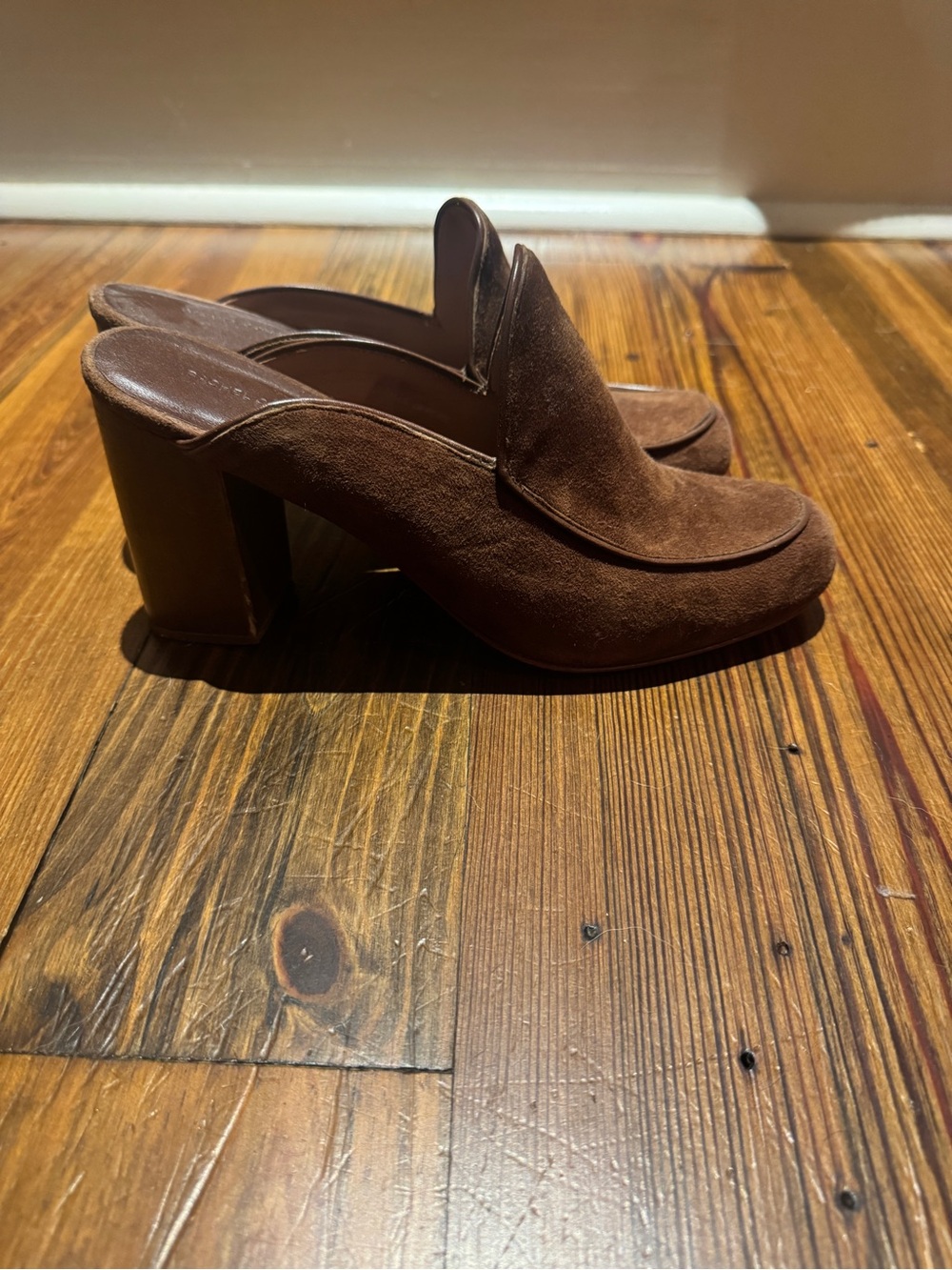 Rachel Comey Brown Suede Block Heel Mule